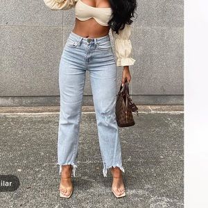 ankle straight leg jeans